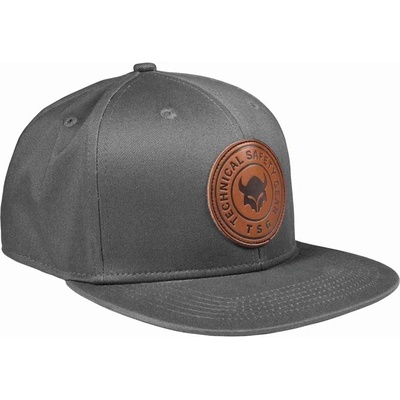 TSG snapback cap grey leather label 627