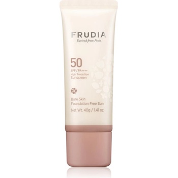 Frudia Sun Bare Skin Foundation минерален защитен флуид за лице да уеднакви цвета на кожата SPF 50 40 гр