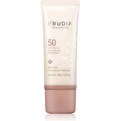 Frudia Sun Bare Skin Foundation минерален защитен флуид за лице да уеднакви цвета на кожата SPF 50 40 гр