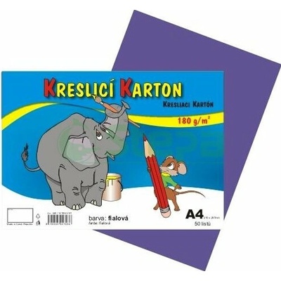 Stepa Kreslicí karton A4 180 g [50 listů] Varianta: šedý