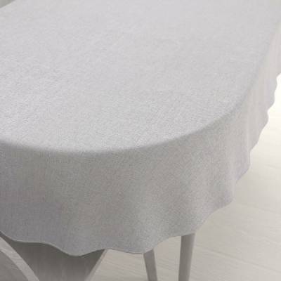 Biante oválný ubrus BKW-206 Světle šedobéžový žíhaný 130x180 cm