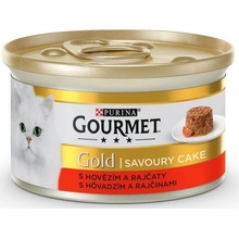 Gourmet Gold cat Savoury Cake hovězí rajče 85 g