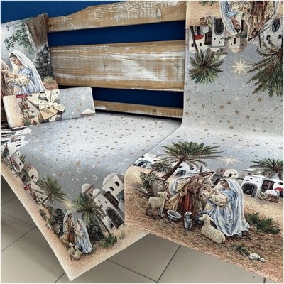 Mondo Vianočný gobelínový behúň Eden 1252 GR 45x140cm
