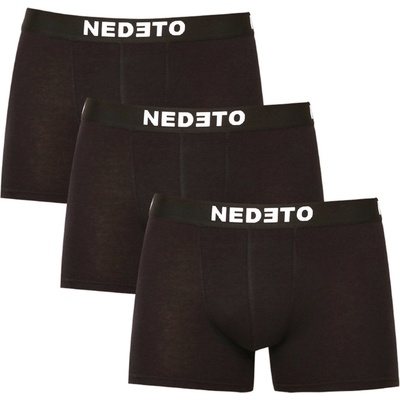 Nedeto Комплект от три мъжки боксерки в черно Nedeto Nedeto | Cheren | МЪЖЕ | 4XL