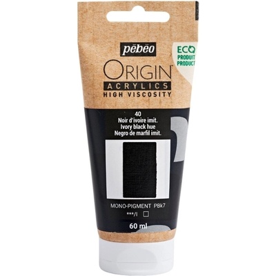 Pébéo Origin АКРИЛНА боя Ivory Black Hue 60 ml 1 бр (817040)