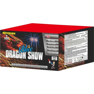 Ohňostroj batéria výmetnic BLUE DRAGON SHOW 70 rán 6x1