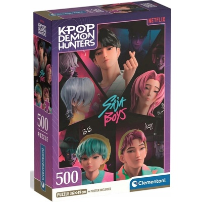 Clementoni K-POP Demon Hunters Huntrix 500 dílků