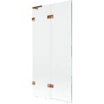 Mexen Lunar L параван за вана, ляв, 2-крилен, 90 x 150 см, прозрачен, розово злато - 897L-090-100-60-00-L (897L-090-100-60-00-L)