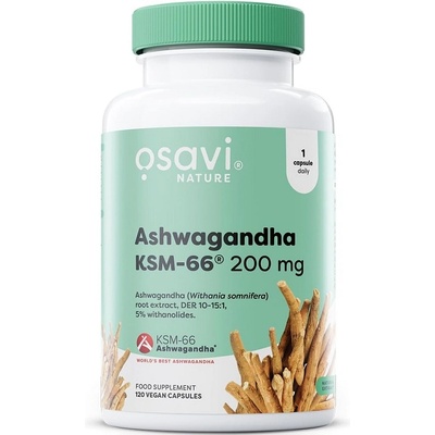 Osavi Ashwagandha KSM-66 200 mg, 120 Vegan Capsules