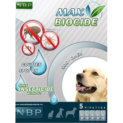 Natural best products Max biocide Антипаразитни капки за кучета, 5 бр