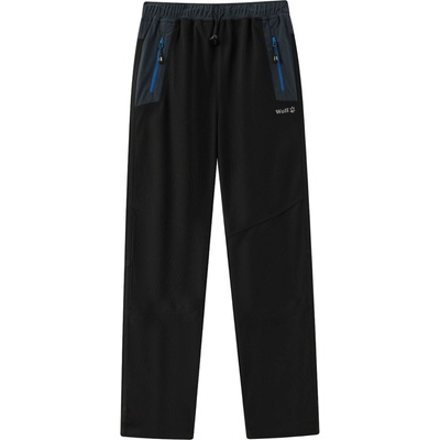 Wolf T2452 chlapecké outdoorové kalhoty modré zipy černá