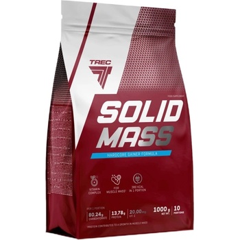 Trec Nutrition Solid Mass | Hardcore Gainer Formula [1000 грама] Ягода