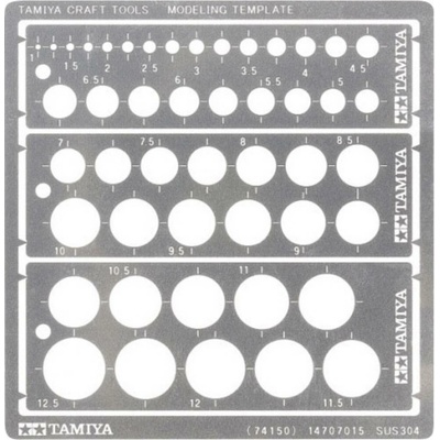 Tamiya 74150 Rycí šablona kruhy 1-12,5mm