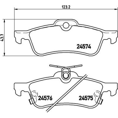 BREMBO Sada brzdových platničiek kotúčovej brzdy P83087