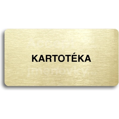ACCEPT Piktogram KARTOTÉKA - zlatá tabulka - černý tisk bez rámečku