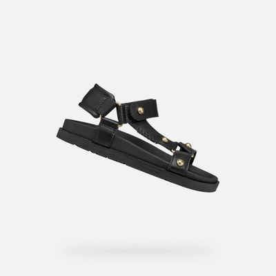 Geox J Sandal Foammentera čierna strieborná