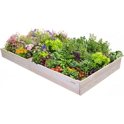 Atmowood Dřevěný vyvýšený záhon 240 x 100 x 20 cm hnědý