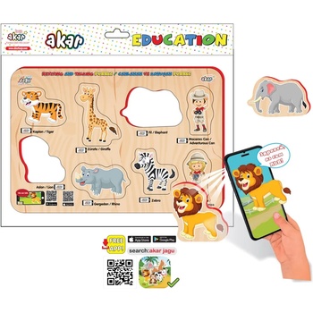 Image 1 of Jagu Образователен говорещ пъзел Jagu - Сафари, 8 части (92-171)