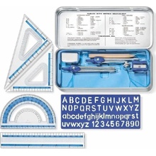 STAEDTLER Rýsovací sada kružítko pravítka pryž ořezávátko 557 10
