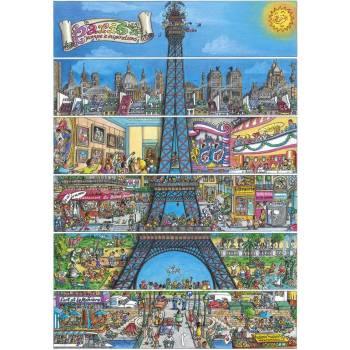 Dino - Puzzle Eiffel tower cartoon - 500 piese