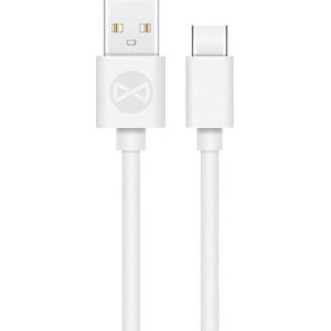 Forever Кабел данни Forever USB- USB-C 1 м. бял