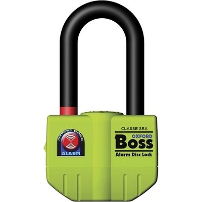 Zámek kotoučové brzdy Boss Alarm, OXFORD (integrovaný alarm, průměr čepu 14 mm, žlutý) OXFORD M005-33