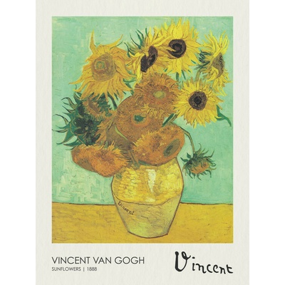 Plagát, Obraz - Sunflowers (1888), Vincent van Gogh, 30 × 40 cm