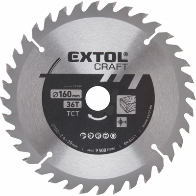 EXTOL CRAFT 19104 Pilový kotouč 160 x 1,4 x 20 mm 36 zubů