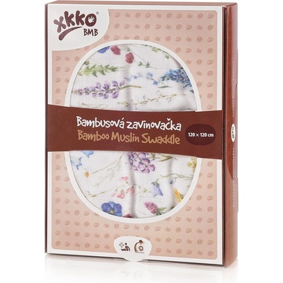 Kikko Bambusová zavinovačka XKKO BMB Digi Blue Wild Flowers