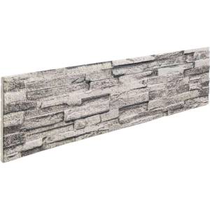 vidaXL Стенни панели 10 бр. 100 x 25 cm Светлосиво EPS пяна (42046108)