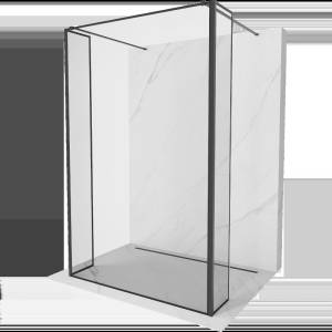 Mexen Kioto свободностояща душ-преграда 90 x 30 x 30 см, черна рамка, черна - 800-090-030-222-70-70-030 (800-090-030-222-70-70-030)