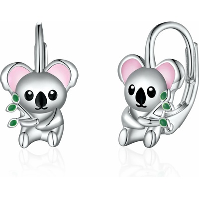 Olivie strieborné náušnice KOALA 8112