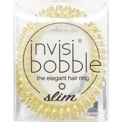 Invisibobble SLIM Stay Gold - Gumička do vlasů Zlatá 3 ks