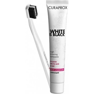  Промо сет паста +четка, Curaprox White Is Black Toothpaste · Curaprox Black Is White 90ml + Toothbrush Ultra Soft