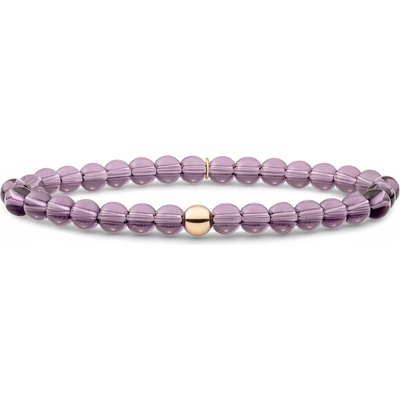 Sparkling Jewels Korálkový náramok s fialovým ruženínom SBG-GEM59-ADD-6MM