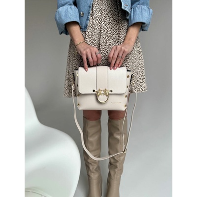 Laura Biaggi Elegantná béžová crossbody