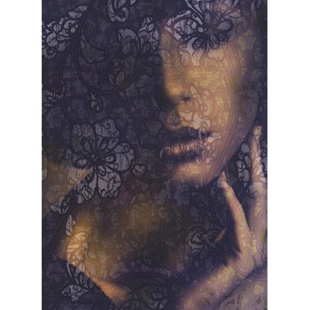Komar XXL2-012 Vliesová fototapeta Lace dívka rozměry 184x248 cm