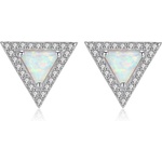 Silenti Jewelry Сребърни обеци "Аспект" - Тъмносин