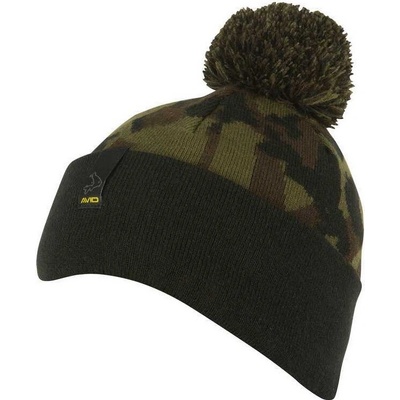 Avid Carp Čepice Black And Camo Bobble Hat – Zboží Dáma