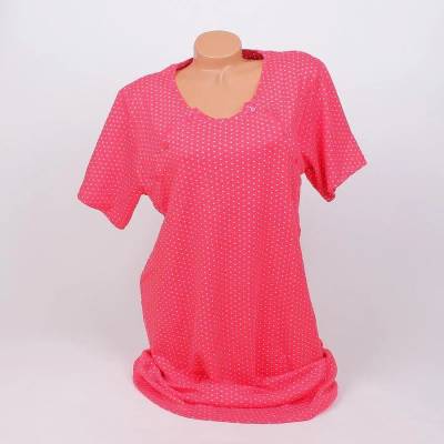 Нощница за кърмачки в червено на малки точици