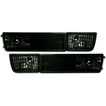 Кристални мигачи с декоративен халоген за Golf 3 / Vento (1991-1998) - черни (KGV03DUMB)