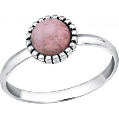 Olivie strieborný prsteň Rhodonite 4413