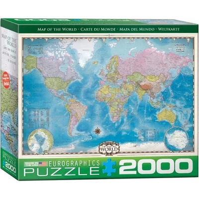 EUROGRAPHICS - Puzzle Weltkarte - 2 000 piese