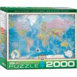 EUROGRAPHICS - Puzzle Weltkarte - 2 000 piese