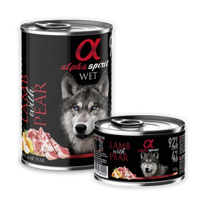 Alpha Spirit Complete wet dog food - консервa фин пастет със агнешко