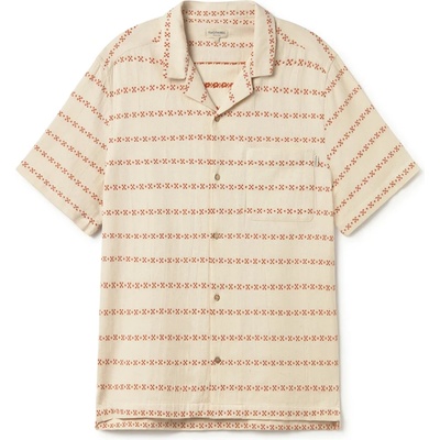 TWOTHIRDS Мъжка риза с копчета TWOTHIRDS Heringsdorf Shirt - Ecru / Adobe Jacquard - размер M (033-3064-0112)