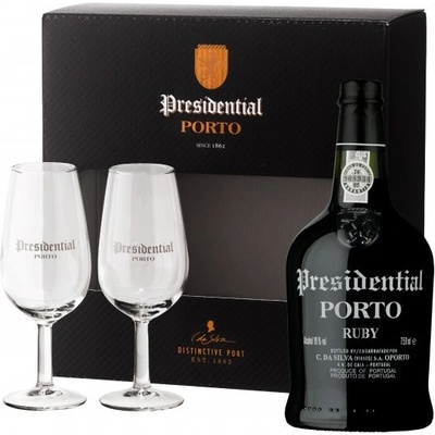 Porto Presidential Ruby 19% 0,75 l (dárkové balení 2 sklenice)
