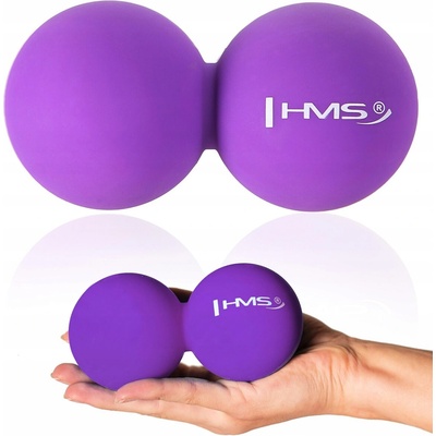 HMS Dvojitá masážna loptička 12,5 cm x 6,5 cm fialová