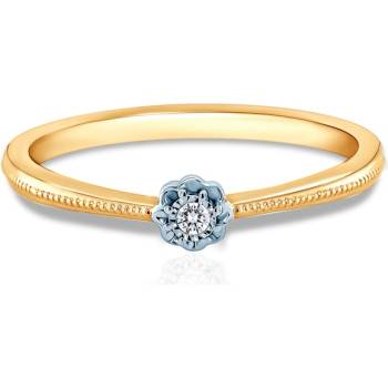 SAVICKI Годежен пръстен savicki: двуцветно злато, диамант