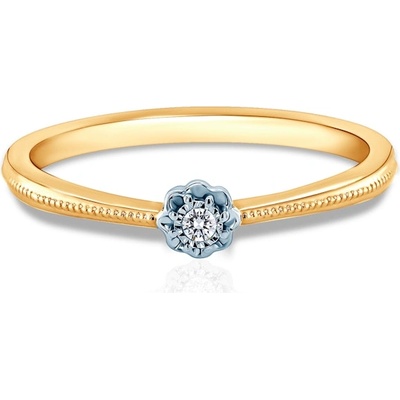 SAVICKI Годежен пръстен savicki: двуцветно злато, диамант